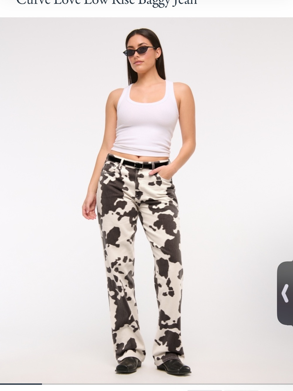 Abercrombie Cow Print Baggy Jeans